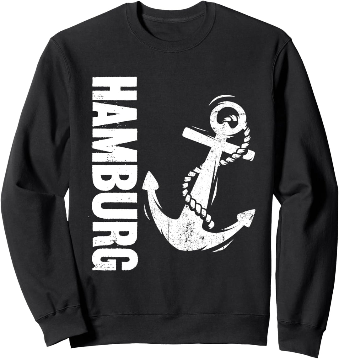 Hansestadt Hamburg Anker Retro Outfit Hamburger Hafen Sweatshirt