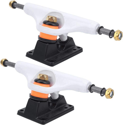 2PCS Skateboard Trucks, Aluminium Skateboard Halterung Robuste leichte Tensor Trucks Skateboards(Wei