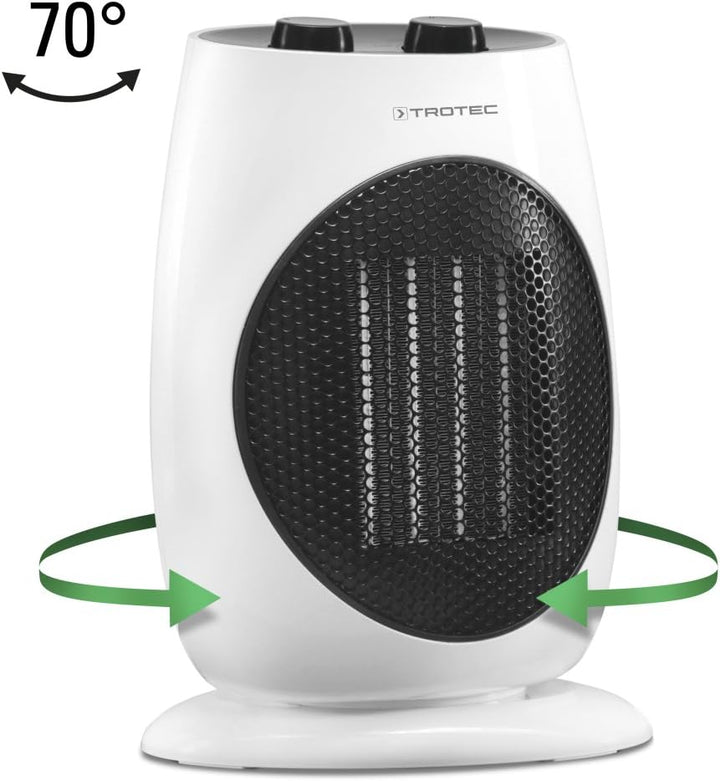 TROTEC Keramik Heizlüfter TFC 18 E – Heizleistung 1100 W / 1800 W – Elektroheizung mit Thermostat, R
