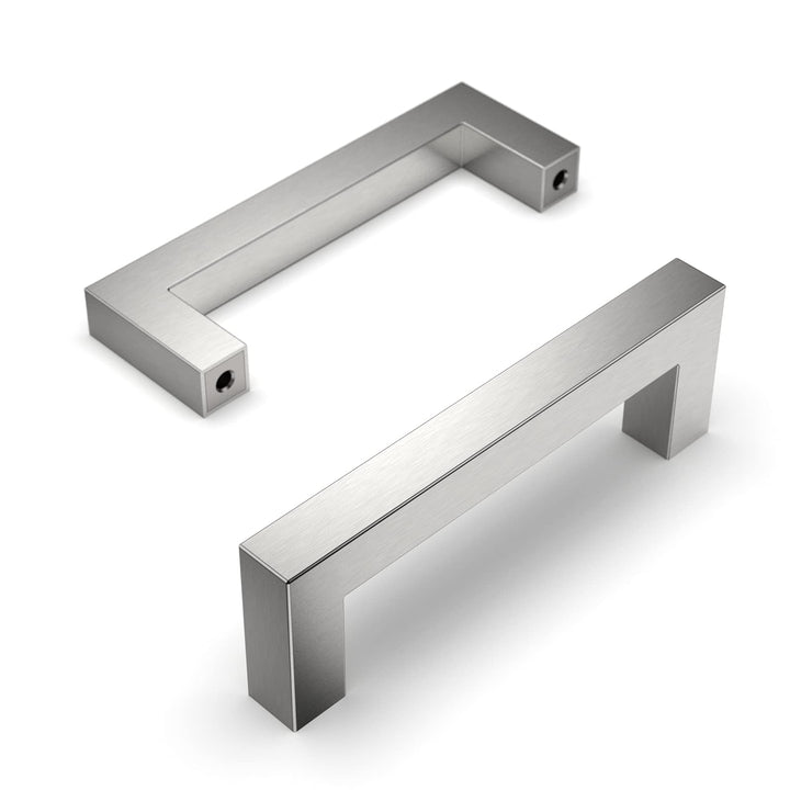 Amerdeco 10 Stück Möbelgriffe Edelstahl Gebürsteter Nickel Schrankgriffe Küchengriffe 96mm Lochabsta