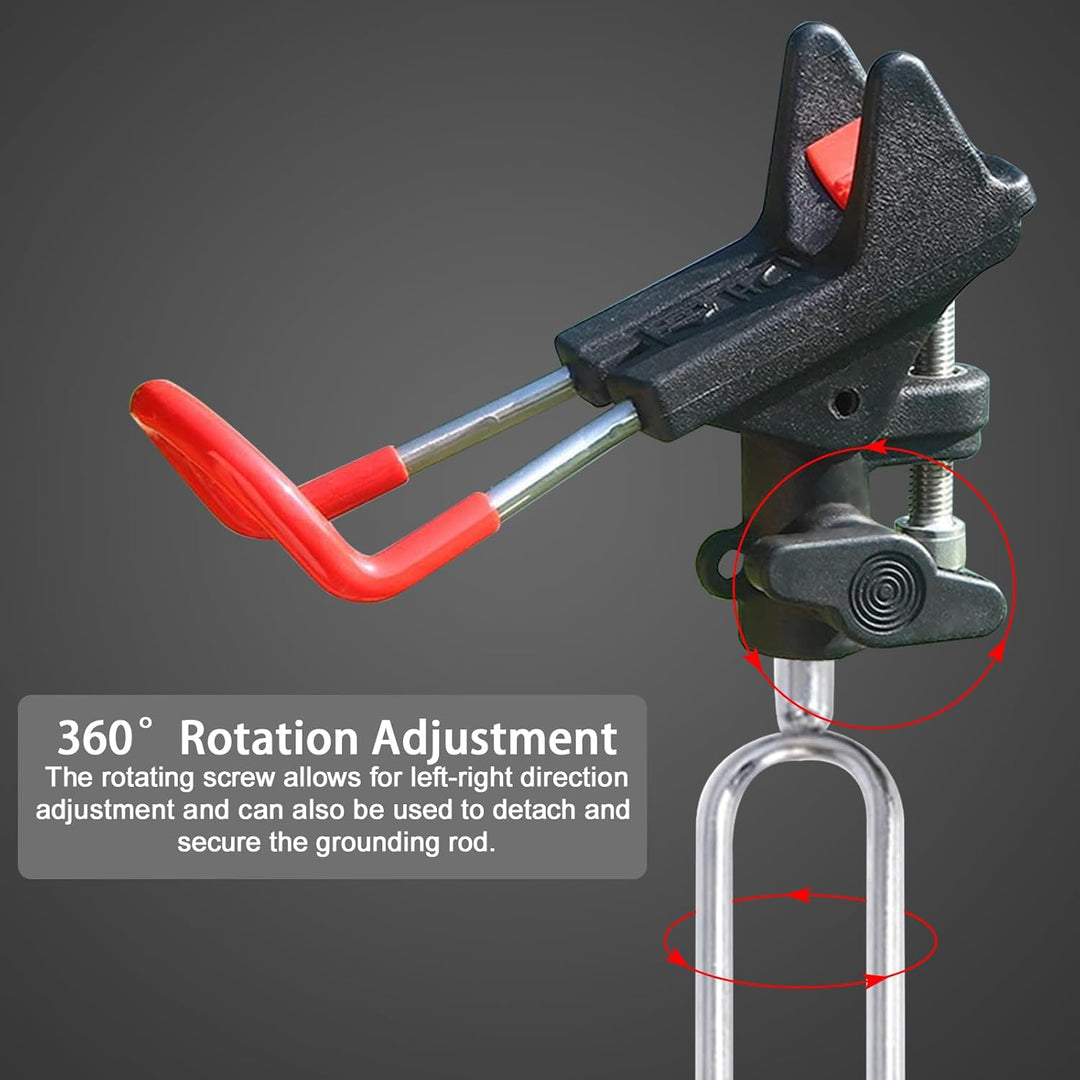 Leeko Rutenhalter, Angelrute Halter 2 Stück Edelstahl Universal Ruten Ständer 360°Verstellbar Angelr