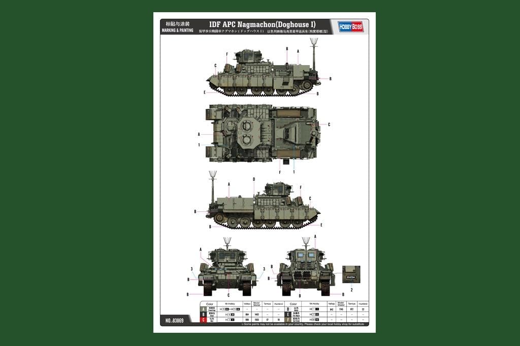 Hobby Boss IDF APC Nagmachon, Doghouse I, HY83869, Mehrfarbig