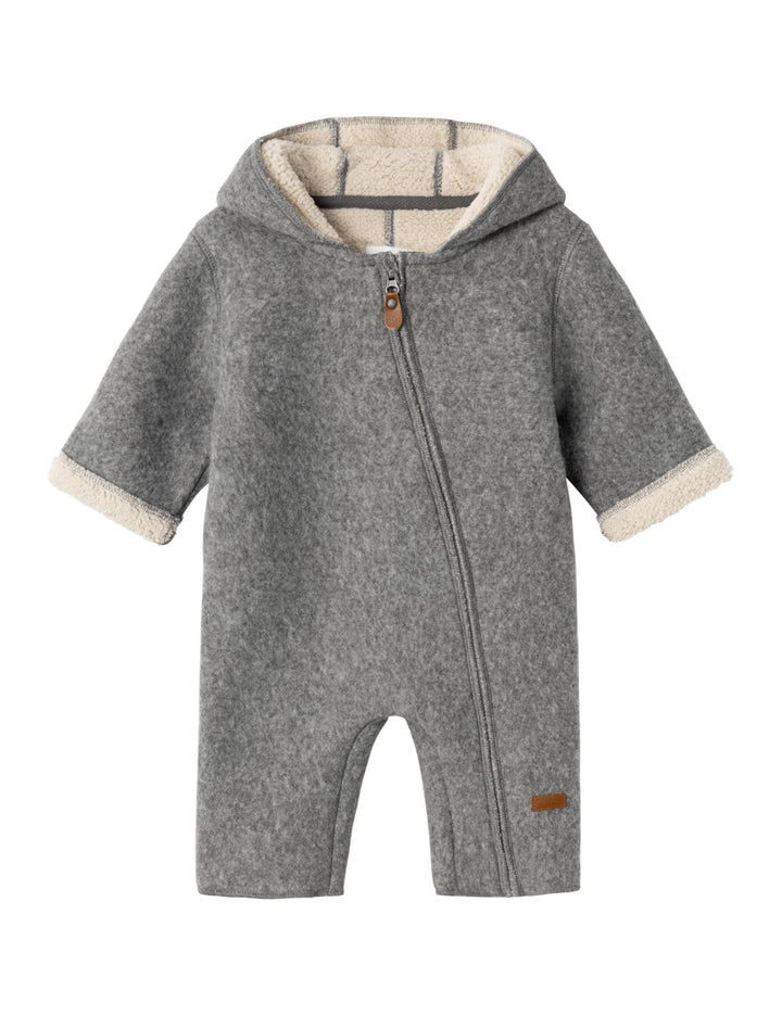 NAME IT Unisex Baby Schneeanzug 74-80 Grey Melange, 74-80 Grey Melange