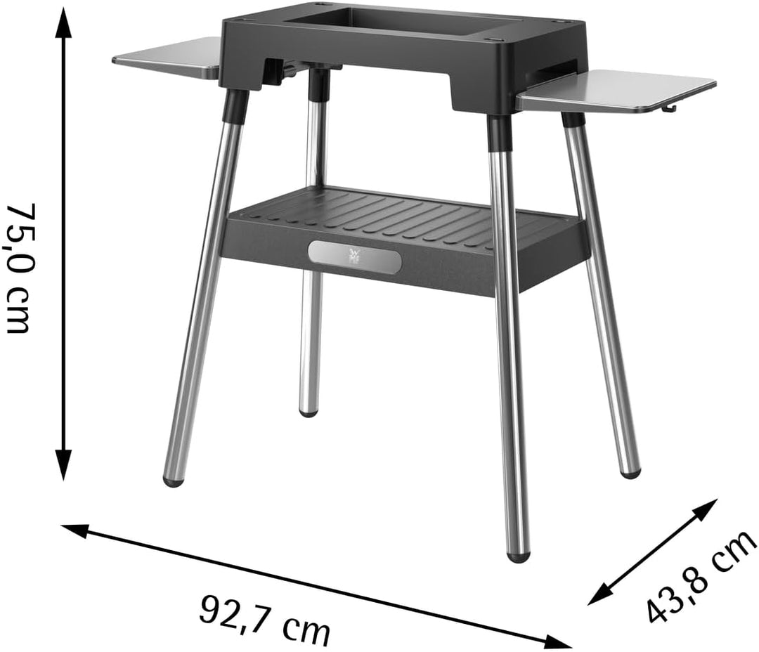 WMF Lono Grill Standfuss, 92,7 x 75,0 x 43,8 cm, stabil und sicher, klappbare Seitenablagen, kompati