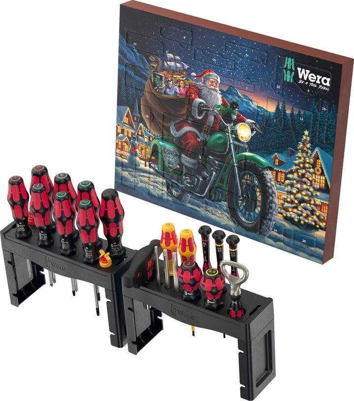 Wera 05136610001 Adventskalender 2025, 28-teilig inkl. einzigartigem Mix an Schraubwerkzeugen für 18