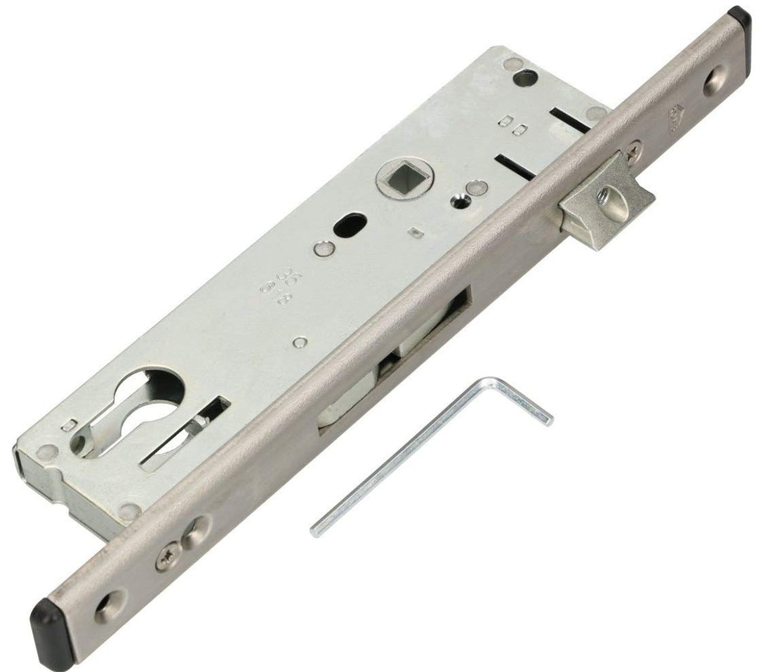 KOTARBAU® Rohrrahmenschloss 92 mm Dornmass 35 mm C-Stulp Edelstahl Einsteckschloss Türschloss Haustü