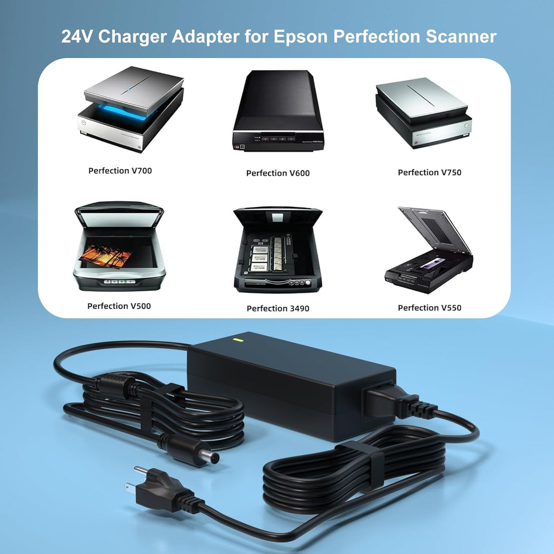 24V Ladeadapter kompatibel mit Epson Perfection V500, V550, V600, V700, B11B178011, V750, V800, V850
