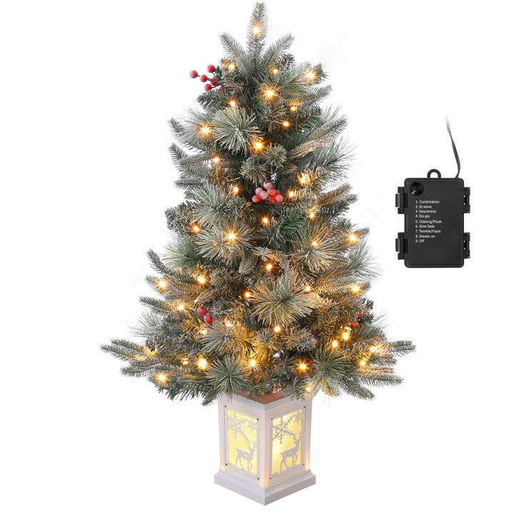 90cm Weihnachtsbaum künstlich mit 78 Beleuchtung- 3ft Weihnachtsbaum Künstlich Batteriebetrieben mit