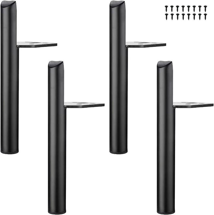SHUIOG 4 Stück Ersatz Möbelfüsse Metall, 5" / 13cm Schwarz Möbelfüsse, DIY Möbel Füsse Tischbeine Sc