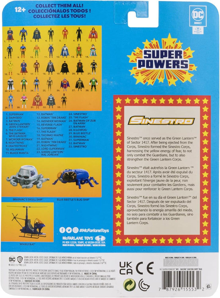 McFarlane Toys DC Direct – Super Powers, 12,7 cm Figuren WV7 – Sinestro (SINESTRO CORPS WAR)
