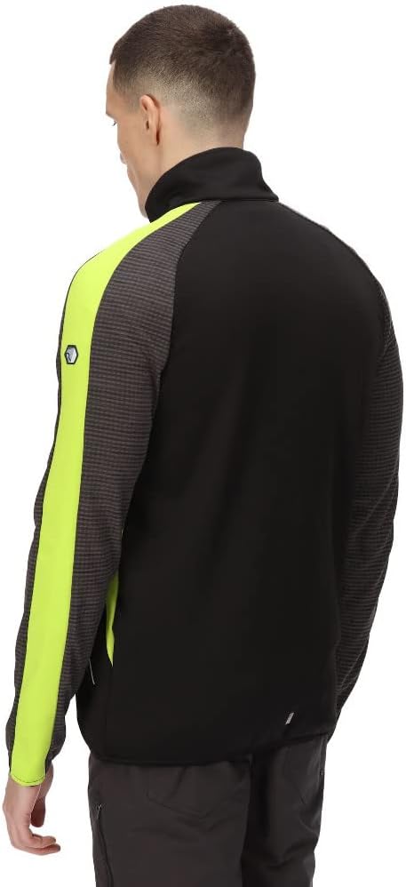 Regatta Herren Midlayer Jacke Yare VI S Black/Bright Kiwi, S Black/Bright Kiwi