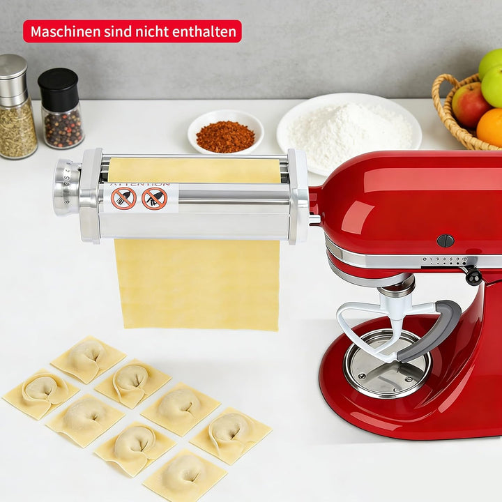 Nudelmaschine, Nudelwalze mit Schneidmesser, Nudelwalzen-Zubehör aus Edelstahl, Nudelzubehör, Nudelz