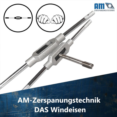 AM-Zerspanungstechnik Windeisen | verstellbares PRO Windeisen für Gewindebohrer | Auswahl verschiede