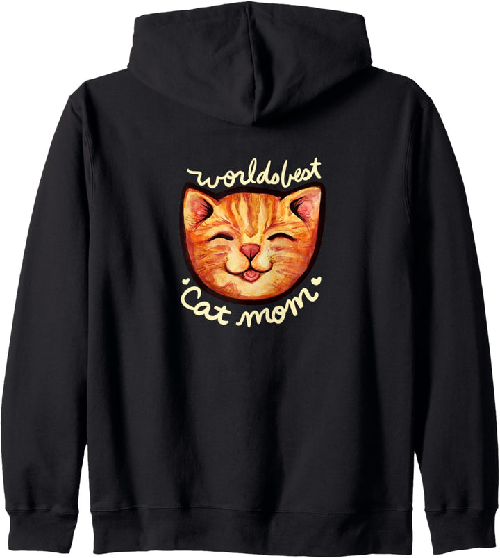 Happy Orange Tabby Cat Nette Katze Cat Mom Kapuzenjacke