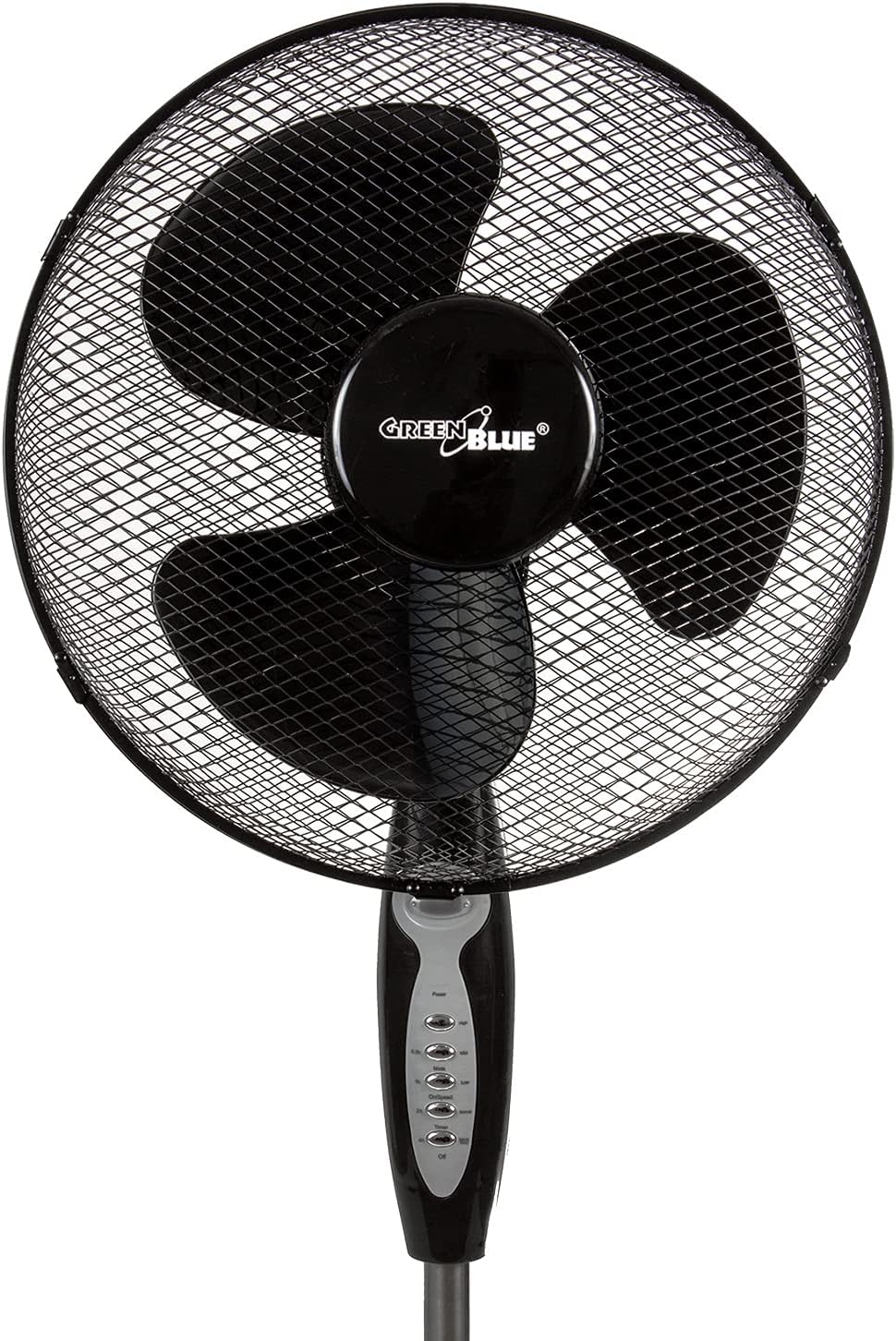 Green Blue GB580 Standventilator 40 cm mit Fernbedienung | 40W Motor & 3 Stufen | Oszillation 100° |