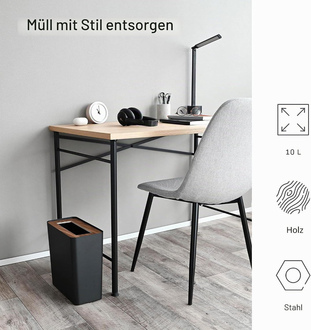 Trash Can Square - Rin - brown Schwarz, Schwarz