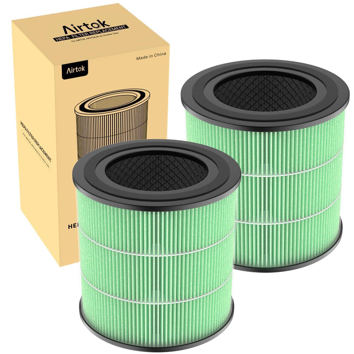 AIRTOK Luftreiniger AP0601 Ersatzfilter 2er Set, 4-Stufiges Filtersystem, H13 True HEPA Filter (Nur