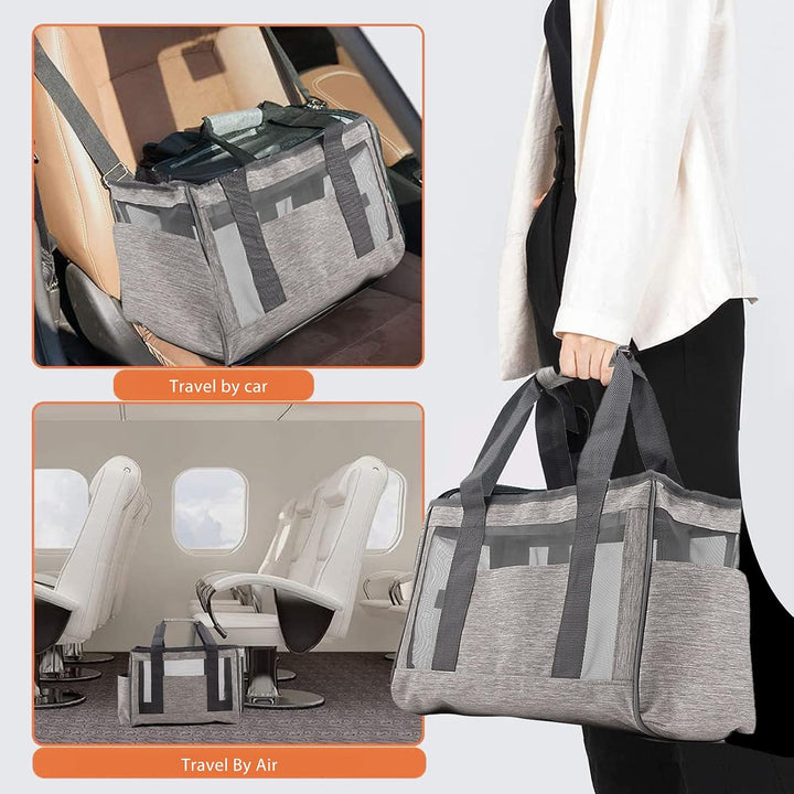 PETCUTE Hundetasche,Airline Genehmigt Transporttasche für Hunde, Transporttasche für Haustiere mit S