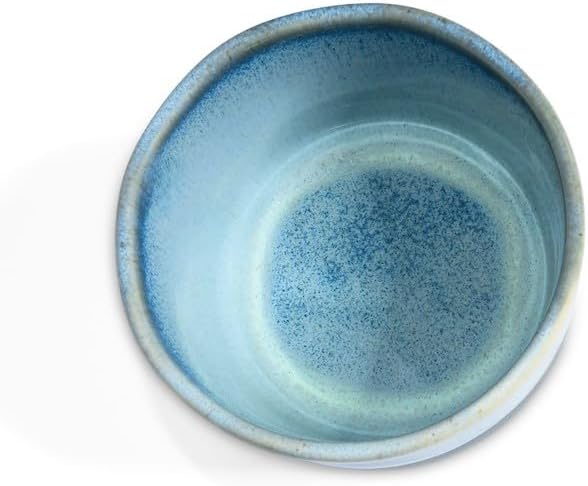 MAOCI - Matcha Tee-Schale Chawan aus Porzellan 350ml hellblau-türkis handgefertigt