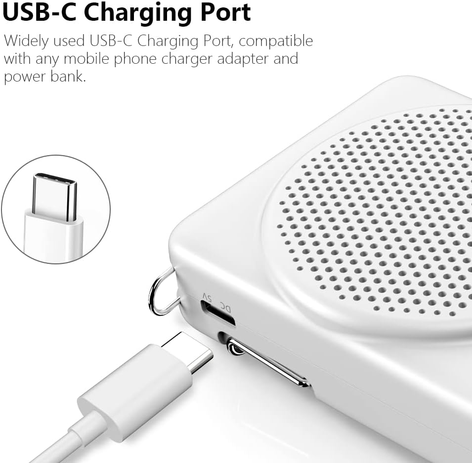 NORWII Mini-Sprachverstärker Mikrofon Headset, 3 Stunden Schnellladung und bis zu 30 Stunden Wiederg