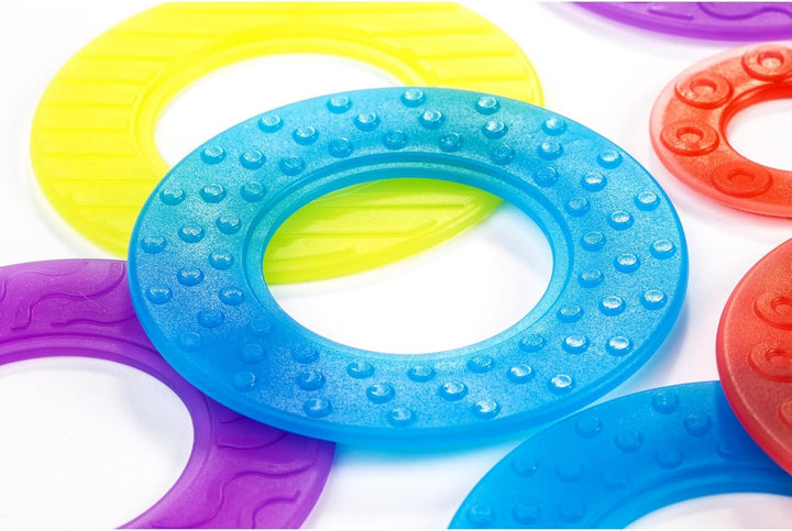Miniland Translucent Math Color Rings, Logikspiel mit durchsichtigen Ringen für den Leuchttisch