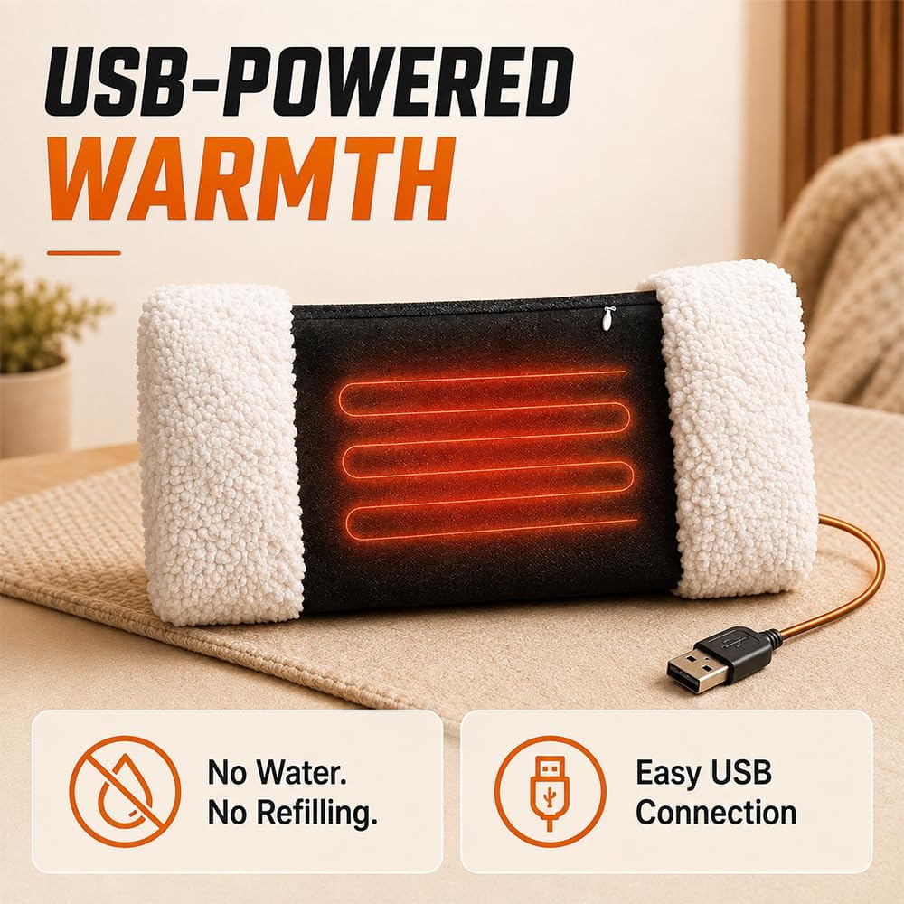 Muff Handwärmer USB, HOVCEH Elektrische Handwärmer Muff zum Mitnehmen