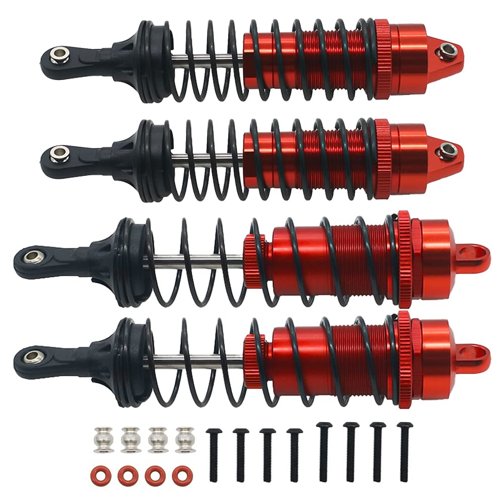 RCAWD rc Stossdämpfer set für 1/10 ARRMA 3S & Mega550 Senton Granit Big Rock Typhon Teil (rot), 4 St