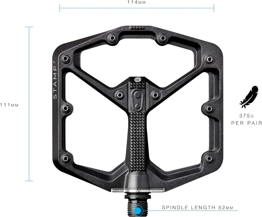 Crankbrothers Stamp Flat BMX/MTB Fahrradpedal – Plattform-Fahrradpedal, minimales Profil, Verstellba