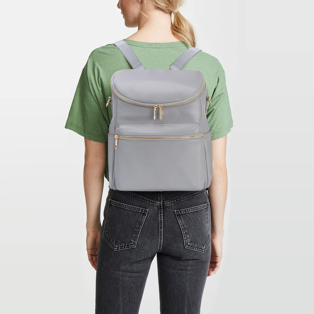 Minsong Diaper Bag Backpack, Fashion Leather Mommy Backpacks, Travel Baby Diaper Bags with in Bag Or
