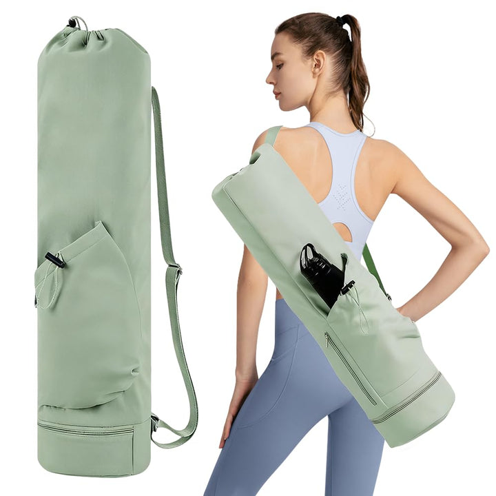 Yogatasche, Yogamatte Tasche mit Verstellbarem Schultergurt Yoga Tasche Gross mit Nassfach und Flasc