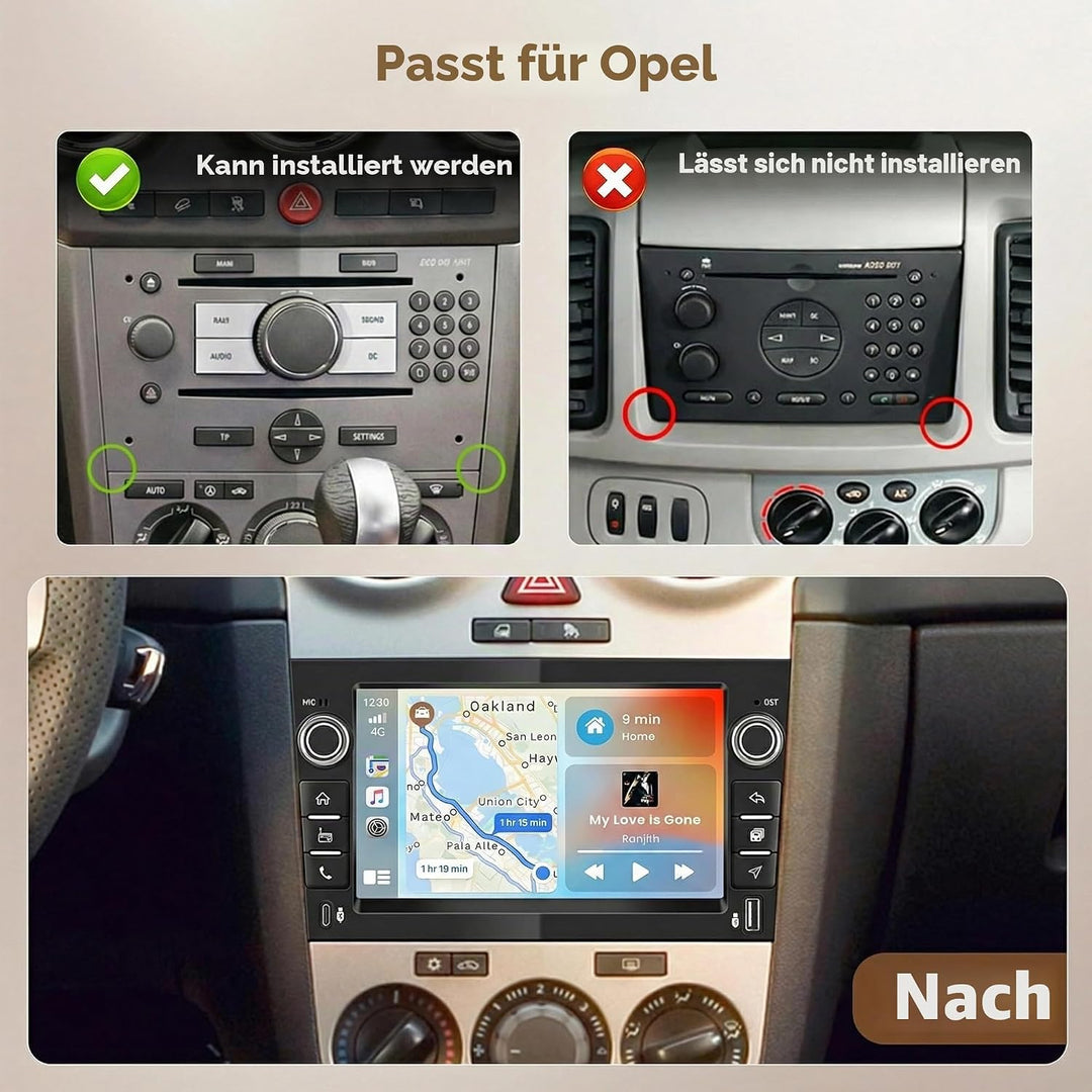 Hikity Android 15 4+128G Autoradio für Opel Corsa Astra Antara Meriva Combo Signum Zafira mit 7'' In