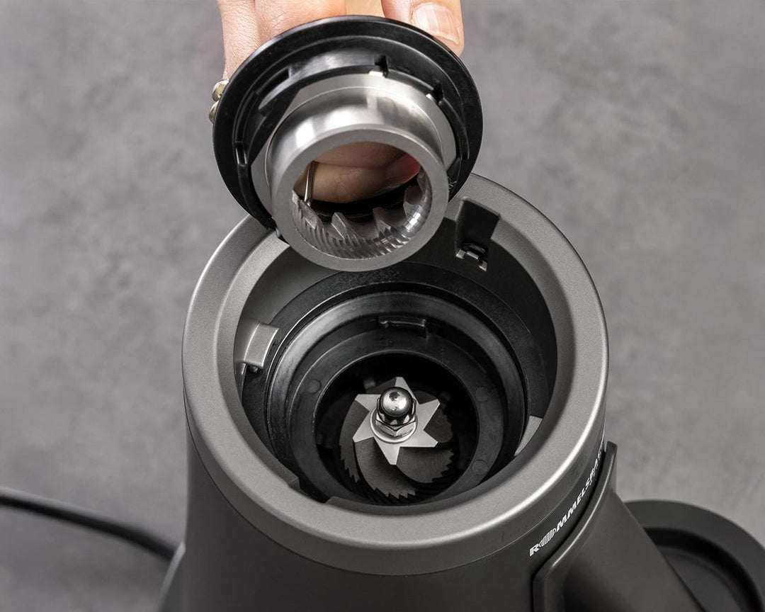 ROMMELSBACHER Premium Kaffeemühle EKM 600, Edelstahl-Mahlwerk mit robustem Metallgetriebe für hohe M