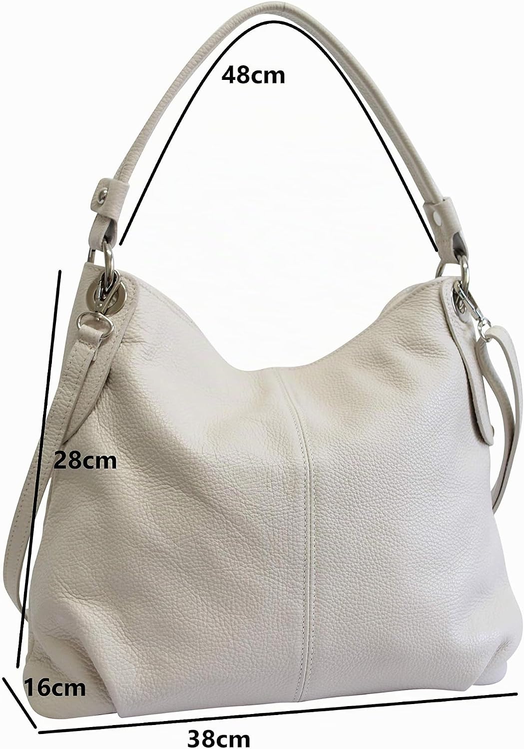 AMBRA Moda Damen echt Ledertasche Handtasche Schultertasche Beutel Shopper Umhängtasche GL012 Gelb,