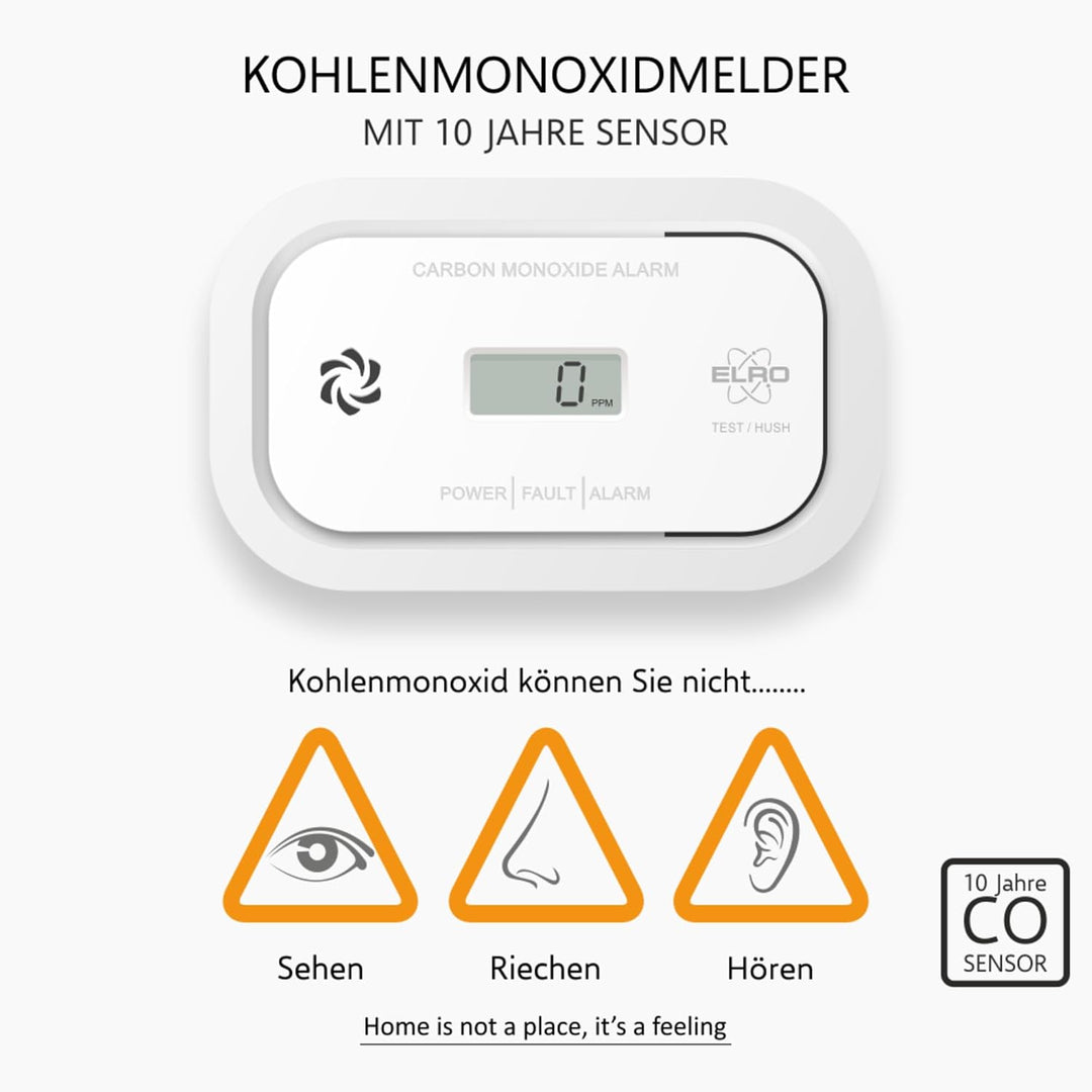ELRO FC5003 Kohlenmonoxidmelder - 10-Jahres-Sensor - mit Display