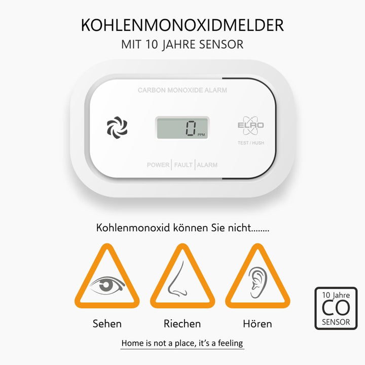 ELRO FC5003 Kohlenmonoxidmelder - 10-Jahres-Sensor - mit Display