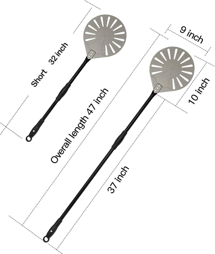 G.a HOMEFAVOR Perforiert Pizzaschaufel Pizzaschieber aus Hart Eloxiertes Aluminium, Professionelles