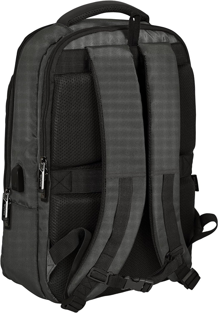 safta Unisex Kinder Tragbarer Rucksack 15,6 Zoll + Tablet + USB Business Grey 29 x 44 x 15 cm, bunt,