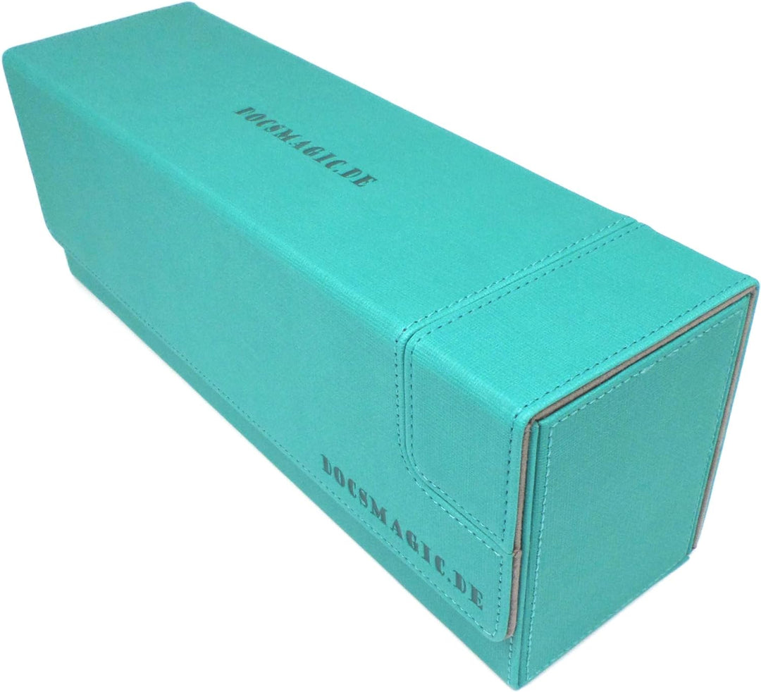docsmagic.de Premium Magnetic Tray Long Box Mint Medium + 3 Flip Boxes - Aqua Medium + 3 Flip Boxes