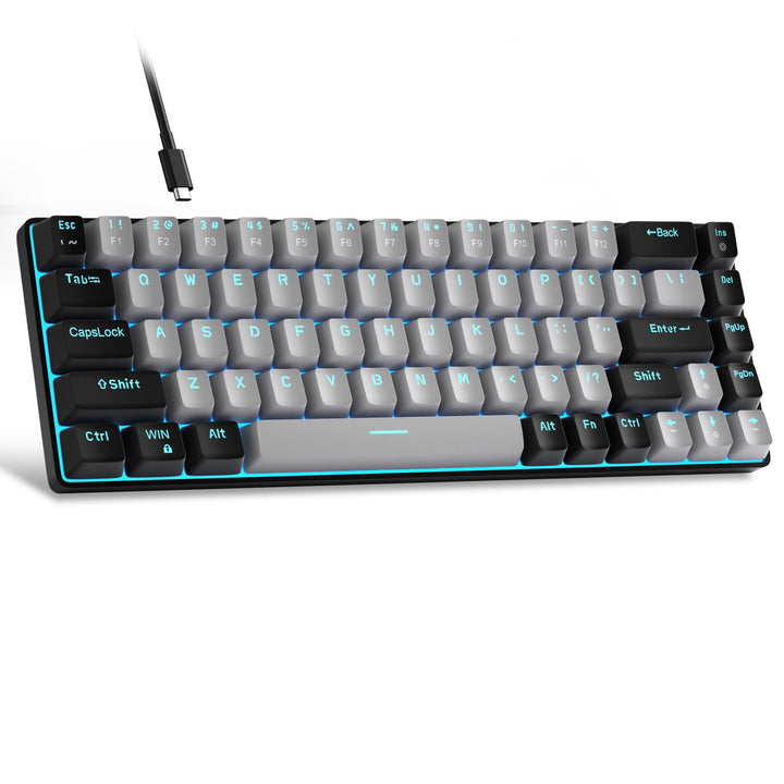 MageGee MK-Box Tragbare 60% mechanische Gaming-Tastatur, LED-Hintergrundbeleuchtung, kompakte 68 Tas