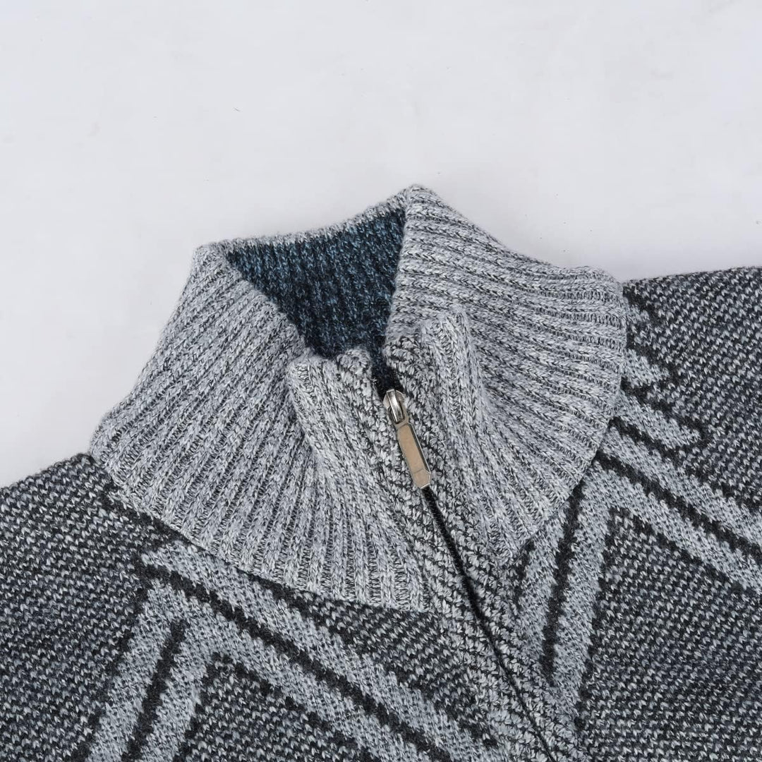 Sliktaa Herren Strickjacke Festival Cardigan Warm Trachtenjacke Mode Schlichter Pullover Langarm Swe