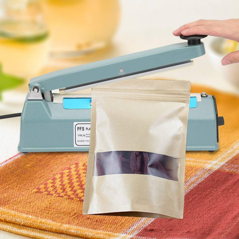 Impulse Heat Sealer 8 Zoll, 300 W manueller Vakuumierer, Food Sealer-Maschine zur Aufbewahrung von L