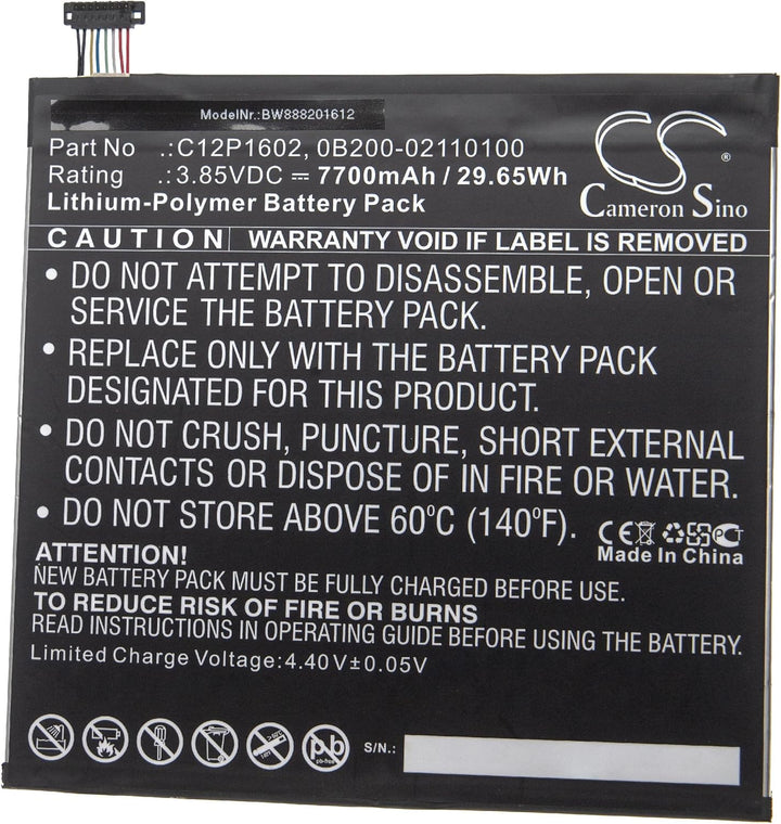 vhbw Akku kompatibel mit Asus ZenScreen MB16AHP, MB16AP, XG17AHP, XG17AHPE Tablet Pad (7700mAh, 3,85