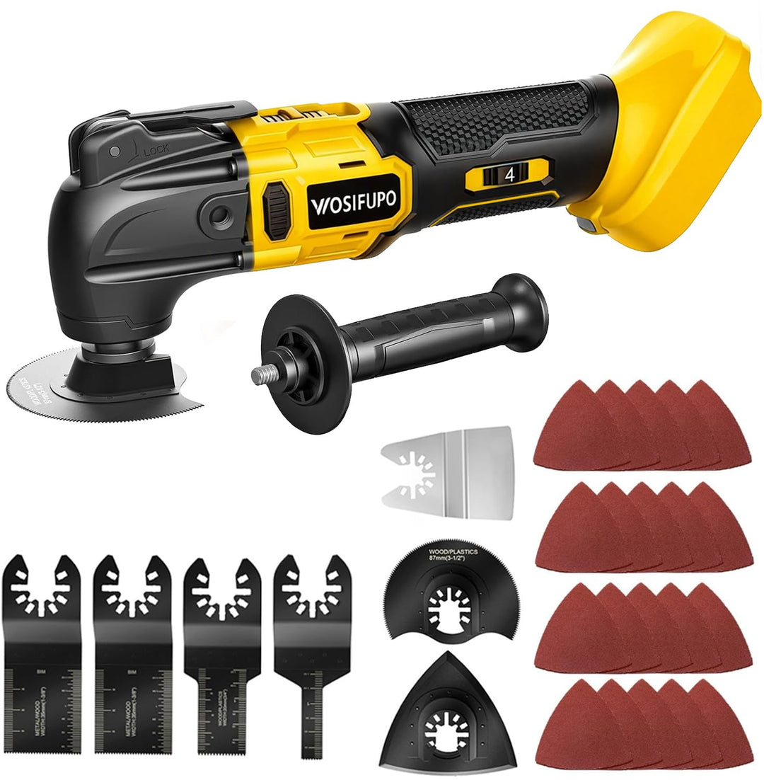 Multifunktionswerkzeug akku für Dewalt 20V Akku (ohne Akku), Oszillationswerkzeug Akku mit 30 Zubehö