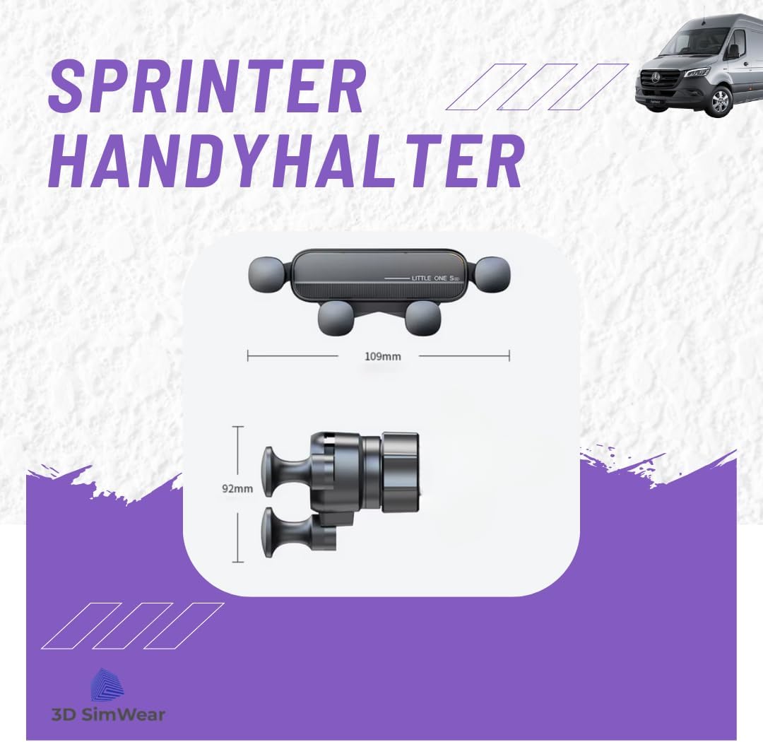 Generisch Logic-Mount Sprinter-Edition: Profi-Smartphonehalter für Mercedes Sprinter 906/907 Bj. 202