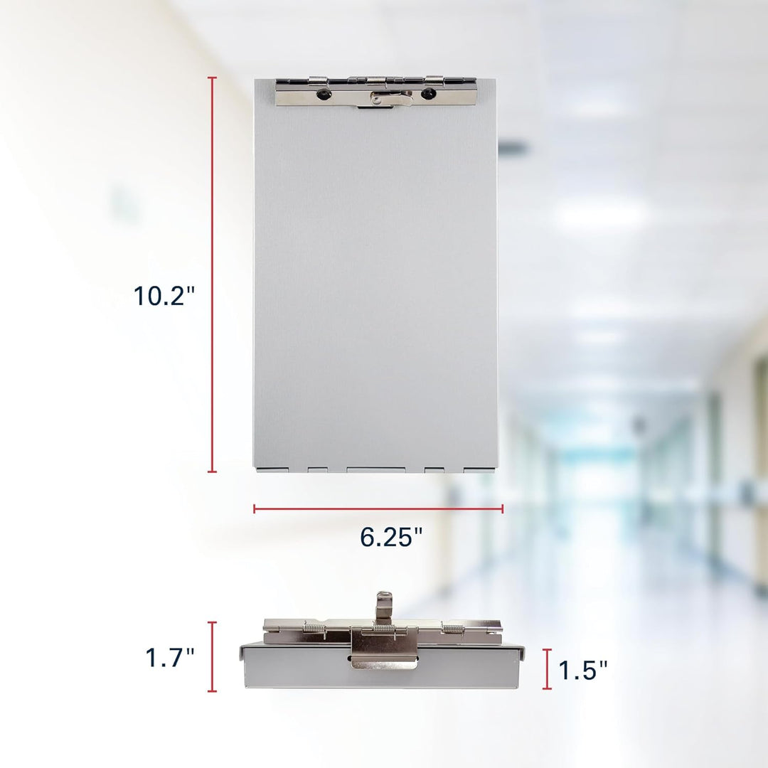 Redi-Rite Saunders Klemmbrett aus Aluminium, 213 (Memo-Grösse) – Formhalter mit 2,5 cm Ablagefach, s