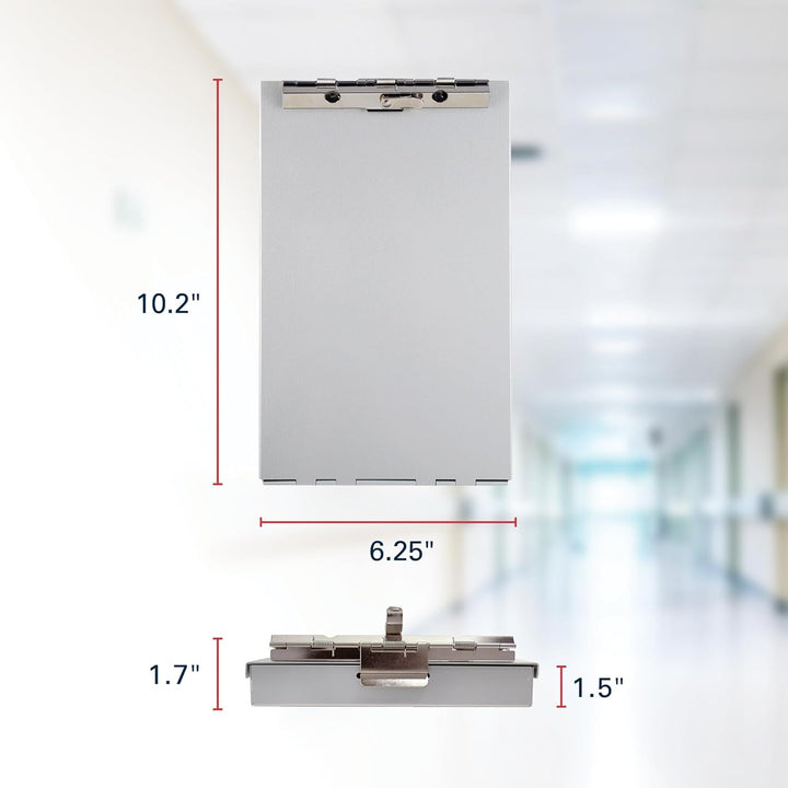 Redi-Rite Saunders Klemmbrett aus Aluminium, 213 (Memo-Grösse) – Formhalter mit 2,5 cm Ablagefach, s