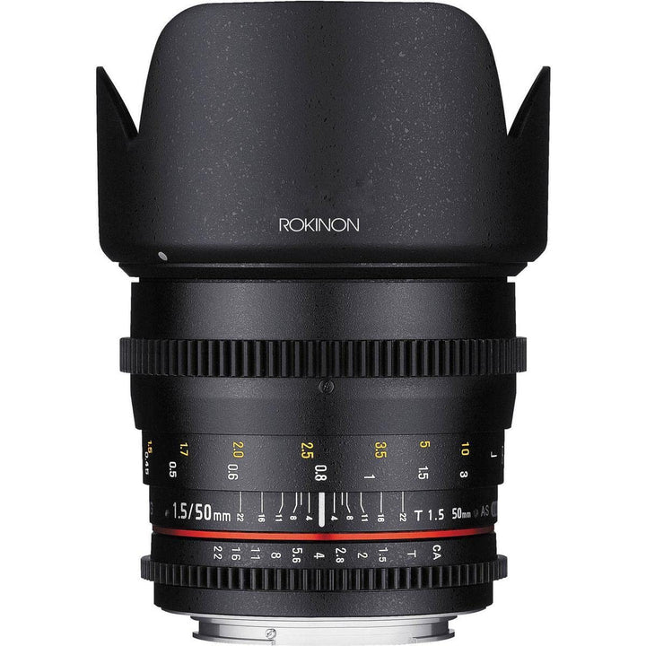 Rokinon DS50M-NEX Cine DS 50mm T1.5 AS IF UMC Vollbild-Cine Weitwinkelobjektiv für Sony E-Mount Kame
