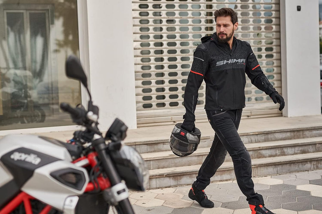 SHIMA DEVON Motorradjeans - Belüftete Elastische Slim Fit Biker Motorradhose mit FiberQL-Verstärkung