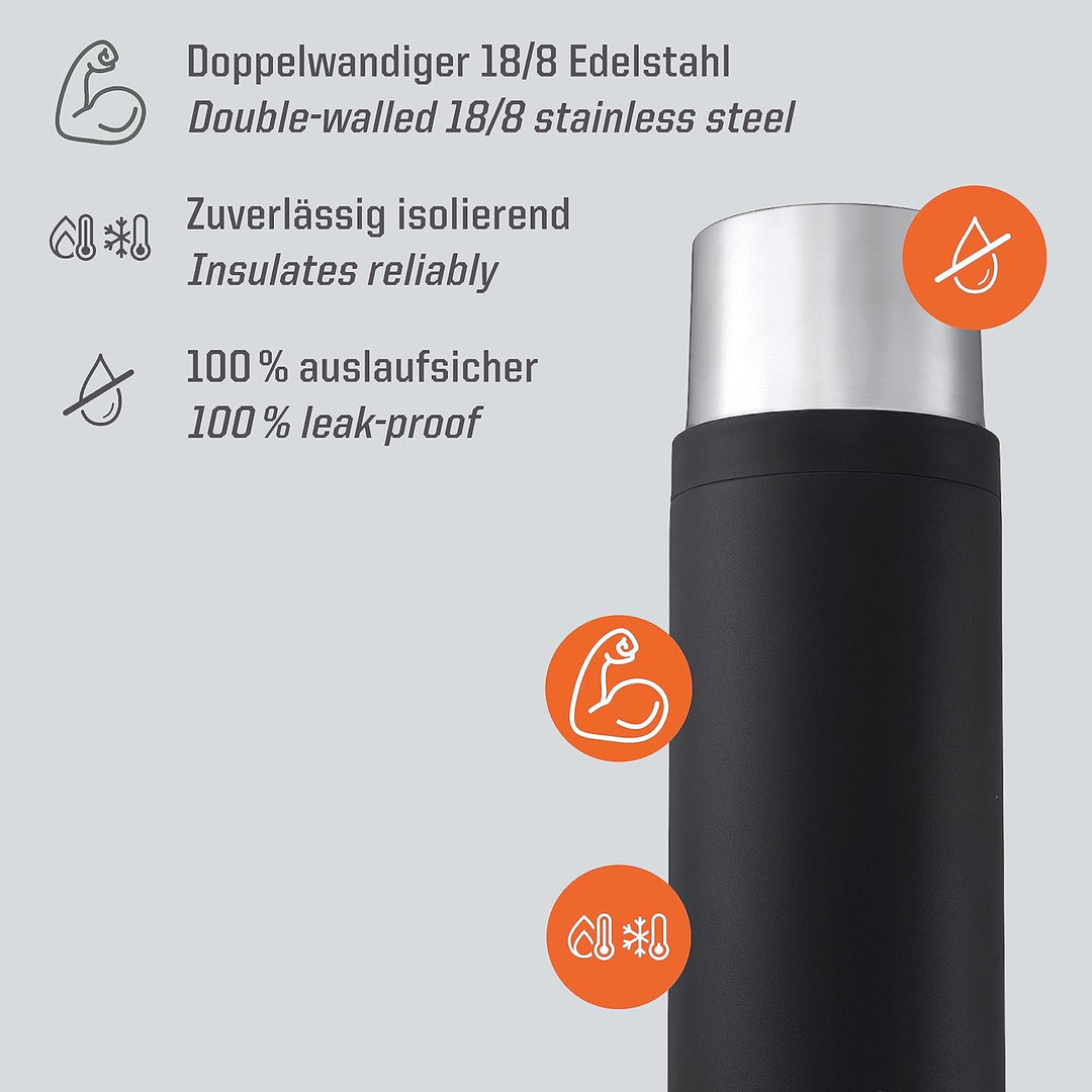 Esbit Thermoflasche Sculptor - Isolierte Flasche aus Edelstahl für warme und kalte Getränke – 500 ml