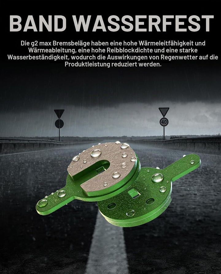 2 Paar Geräuscharme 4mm Scheibenbremsbeläge kompatibel mit KuKirin G2 Max / G2 Pro KickScooter Hitze